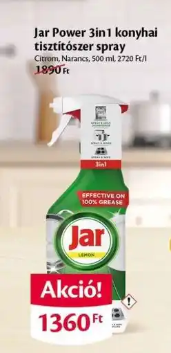 EcoFamily Jar Power 3in1 konyhai tisztítószer spray ajánlat