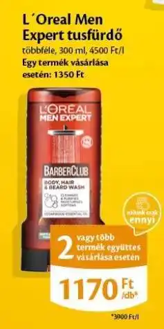 EcoFamily L'ORÉAL MEN EXPERT TUSFÜRDŐ ajánlat