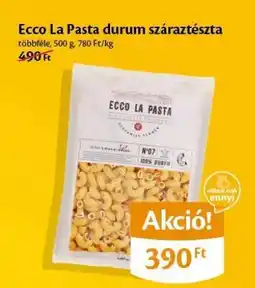 EcoFamily Ecco La Pasta durum száraztészta ajánlat