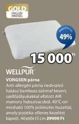 JYSK WELLPUR VONGSEN párna ajánlat