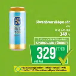 Coop LÖWENBRAU Világos sör ajánlat
