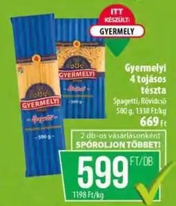 Coop Gyermelyi 4 tojásos tészta ajánlat