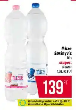 Coop Mizse ásványvíz ajánlat