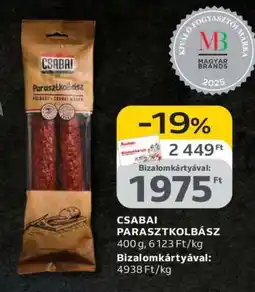 Auchan Csabai parasztkolbász ajánlat