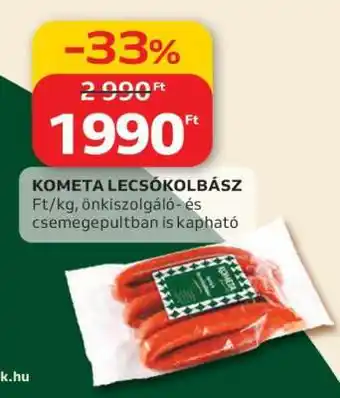 Auchan Kometa lecsókolbász ajánlat