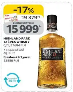 Auchan HIGHLAND PARK 12 ÉVES WHISKY ajánlat