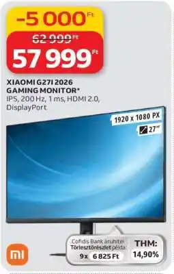 Auchan XIAOMI G27I 2026 GAMING MONITOR ajánlat
