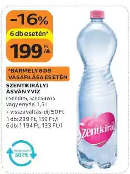 Auchan SZENTKIRÁLYI Ásványvíz ajánlat