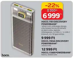 Auchan HOCO J103 DISCOVERY POWERBANK ajánlat