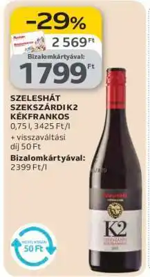 Auchan Szeleshát Szekszárdi K2 Kékfrankos ajánlat