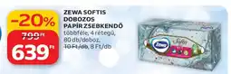 Auchan ZEWA SOFTIS DOBOZOS PAPÍR ZSEBKENDŐ ajánlat