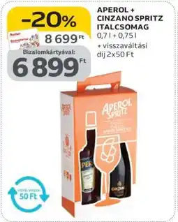 Auchan Aperol + Cinzano Spritz Italcsomag ajánlat