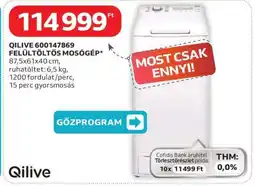 Auchan QILIVE 600147869 FELÜLTÖLTŐS MOSÓGÉP ajánlat