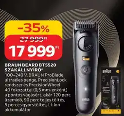 Auchan BRAUN BEARD BT5520 SZAKÁLLNYÍRÓ ajánlat