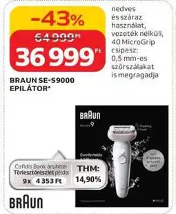 Auchan BRAUN SE-S9000 EPILÁTOR ajánlat