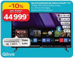 Auchan QILIVE Q32HS251B VIDAA SMART TV ajánlat