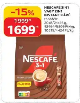 Auchan NESCAFÉ 3IN1 VAGY 2IN1 INSTANT KÁVÉ ajánlat