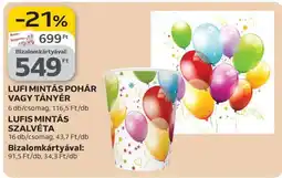 Auchan LUFI MINTÁS POHÁR VAGY TÁNYÉR ajánlat