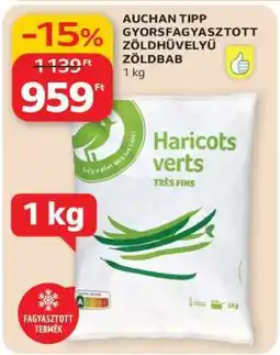 Auchan AUCHAN TIPP GYORSFAGYASZTOTT ZÖLDHÜVELYŰ ZÖLDBAB ajánlat