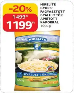 Auchan MIRELITE GYORSFAGYASZTOTT, GYALULT TÖK APRÍTOTT KAPORRAL ajánlat