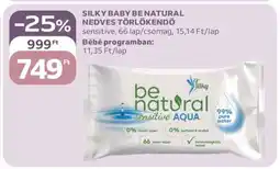 Auchan SILKY BABY BE NATURAL NEDVES TÖRLŐKENDŐ ajánlat