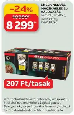 Auchan SHEBA NEDVES MACSKAELEDEL-VÁLOGATÁS ajánlat