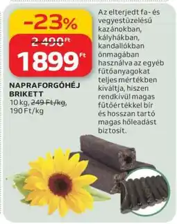 Auchan Napraforgóhéj-brikett ajánlat
