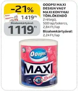Auchan OOOPS! MAXI DESIGN VAGY MAXI KONYHAI TÖRLŐKENDŐ ajánlat