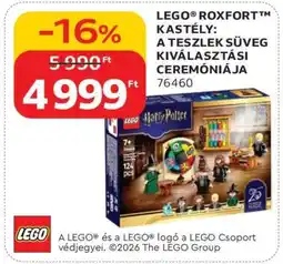 Auchan LEGO ROXFORT KASTÉLY: A TESZLEK SÜVEG KIVÁLASZTÁSI CEREMÓNIAJA ajánlat