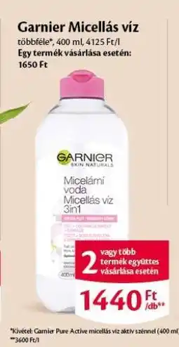 EcoFamily Garnier Micellás Víz ajánlat