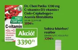 EcoFamily Dr. Chen Patika 1200 mg C-vitamin+D₃-vitamin+Cink+Csipkebogyó+Acerola filmtabletta ajánlat