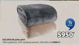 JYSK GULSKOLM polár pléd ajánlat