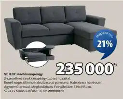 JYSK VEJLBY sarokkanapéágy ajánlat