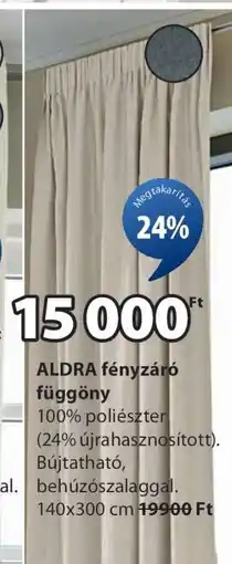 JYSK ALDRA fényzáró függöny ajánlat