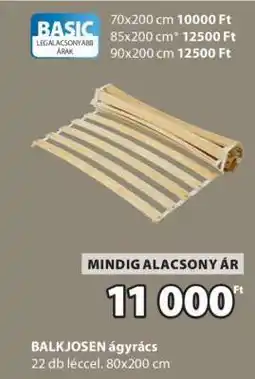 JYSK BALKJOSEN ágyrács ajánlat