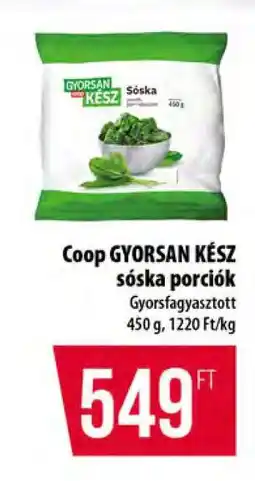 Coop Coop GYORSAN KÉSZ sóska porciók ajánlat