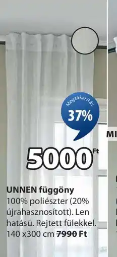 JYSK UNNEN függöny ajánlat