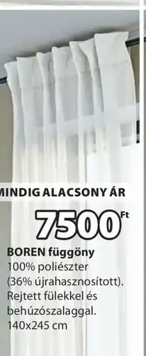 JYSK BOREN függöny ajánlat