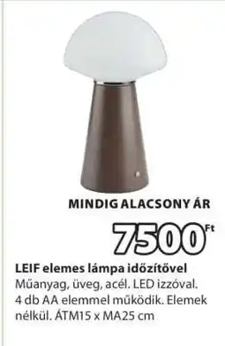 JYSK LEIF elemes lámpa időzítővel ajánlat