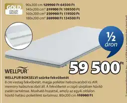 JYSK WELLPUR BOKSELVI szürke fekvőbetét ajánlat