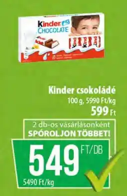 Coop KINDER Csokoládé ajánlat