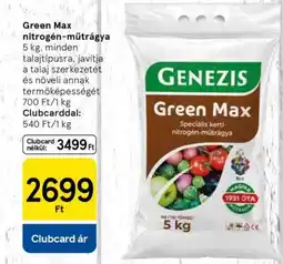 Tesco Green Max nitrogén-műtrágya ajánlat