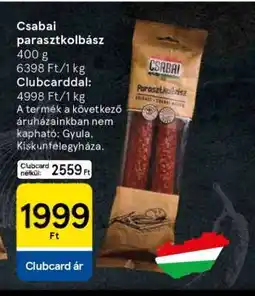 Tesco Csabai parasztkolbász ajánlat