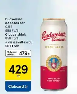Tesco Budweiser dobozos sör ajánlat
