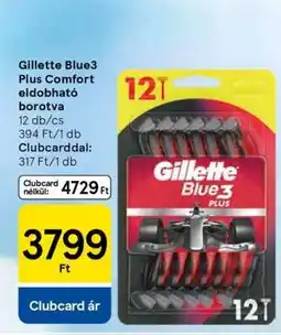 Tesco Gillette Blue3 Plus Comfort eldobható borotva ajánlat