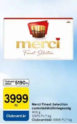 Tesco Merci Finest Selection csokoládékülönlegesség ajánlat