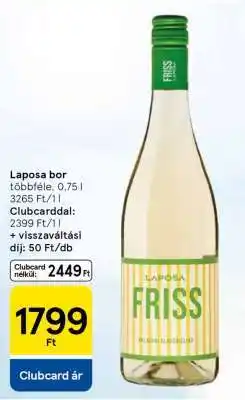 Tesco Laposa bor ajánlat