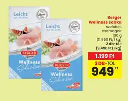 Spar Berger Wellness sonka ajánlat