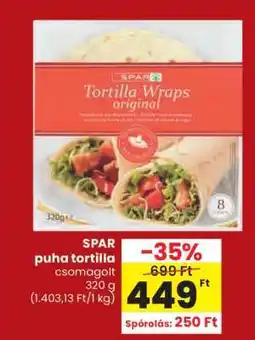Spar SPAR puha tortilla csomagolt ajánlat