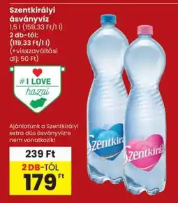 Spar SZENTKIRÁLYI Ásványvíz ajánlat